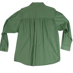 Vintage Lee Authentic Clothing Button Up Womens Large Green Relaxed Back Y2K 90s